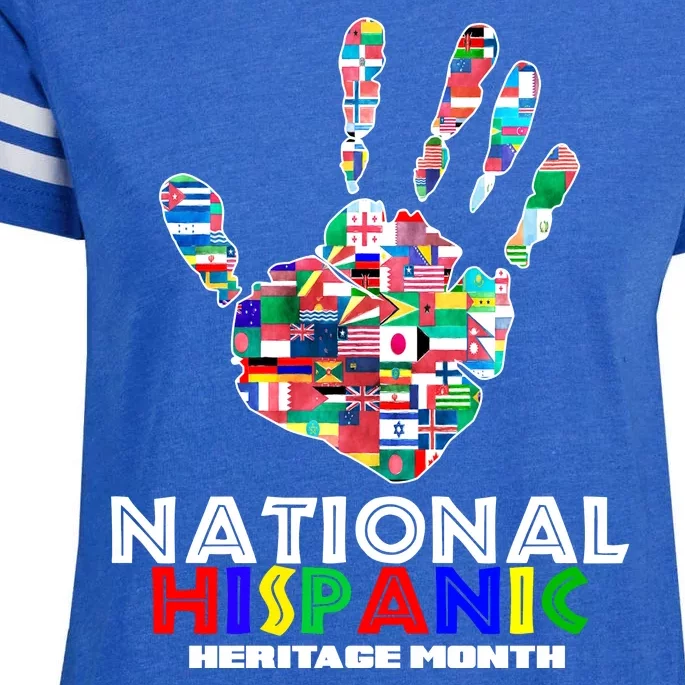 National Hispanic Heritage Month Hand Enza Ladies Jersey Football T-Shirt