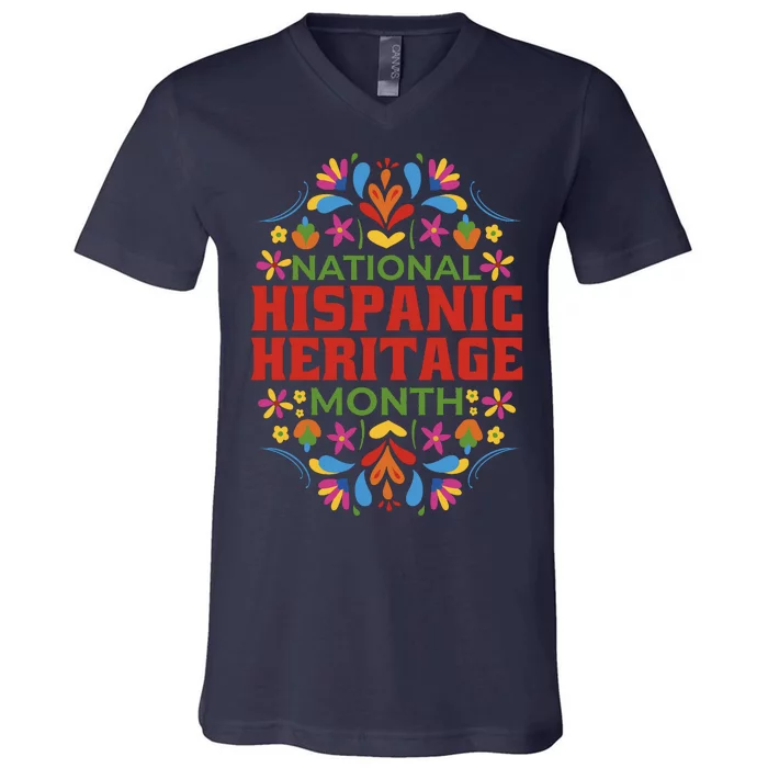 National Hispanic Heritage Month V-Neck T-Shirt