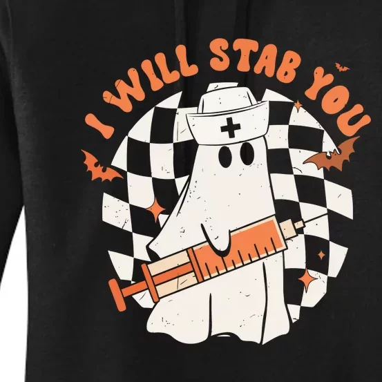 Nurse Halloween I Will Stab You Women's Pullover Hoodie