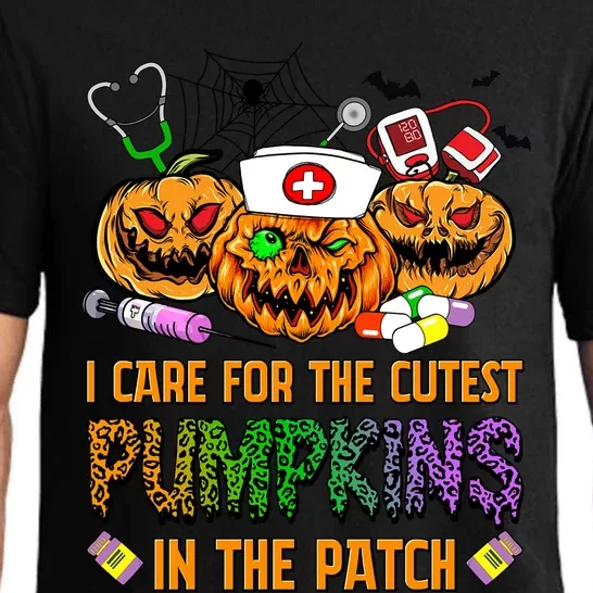 Nurse Halloween I Care For The Cutest Pumpkins In The Patch Meaningful Gift Pajama Set