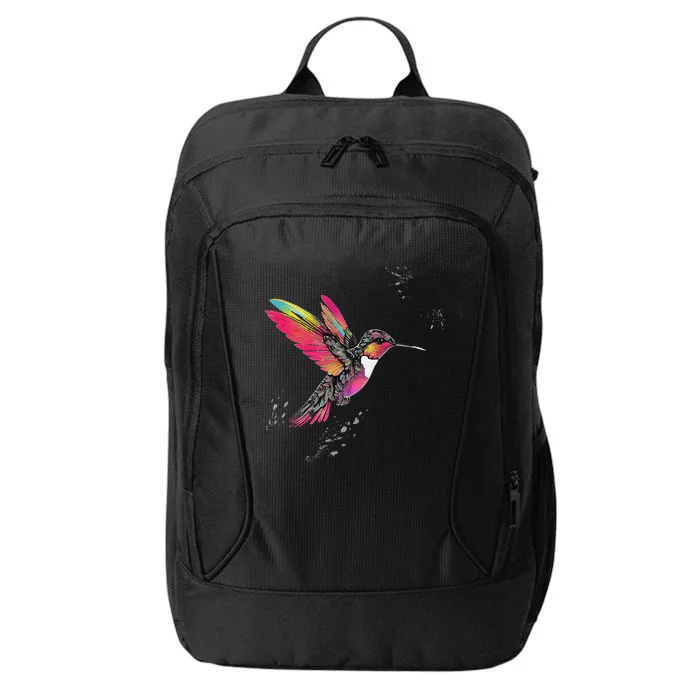 Neon Hummingbird In Flight City Backpack