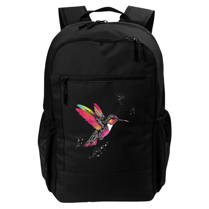 Neon Hummingbird In Flight Daily Commute Backpack