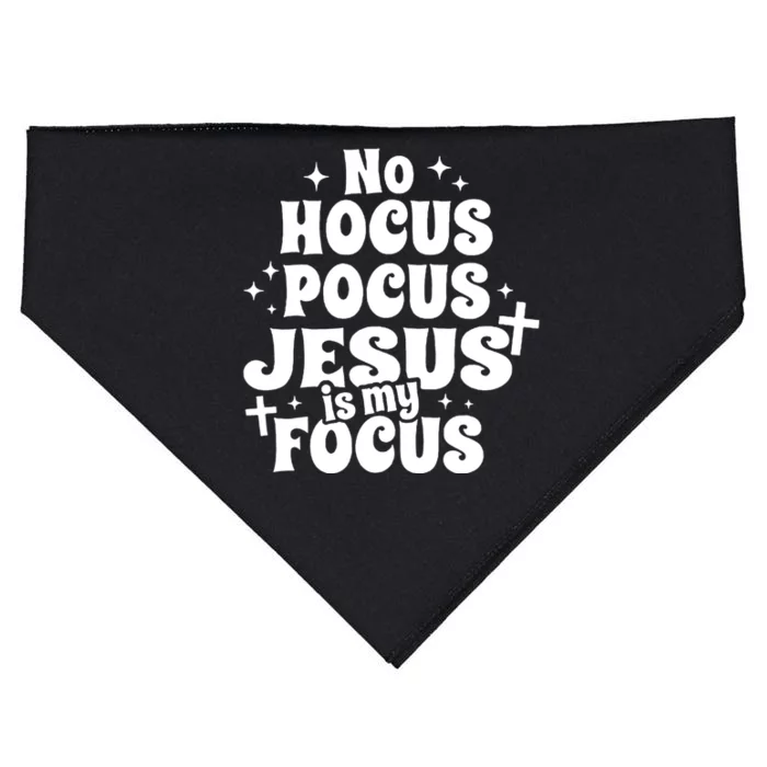 No Hocuspocus Jesus Is My Focus USA-Made Doggie Bandana