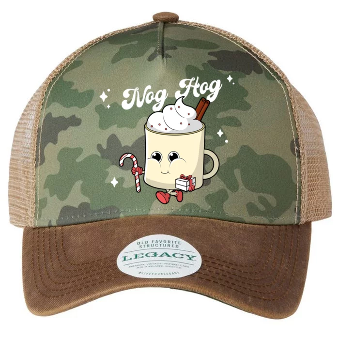 Nog Hog Kawaii Groovy Christmas Eggnog Made Me Retro Egg Nog Great Gift Legacy Tie Dye Trucker Hat