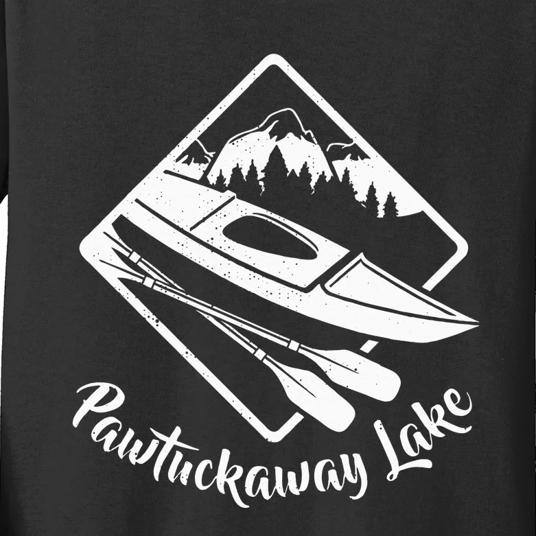 New Hampshire Kayak Pawtuckaway Lake New Hampshire Kayaking Kids Long Sleeve Shirt