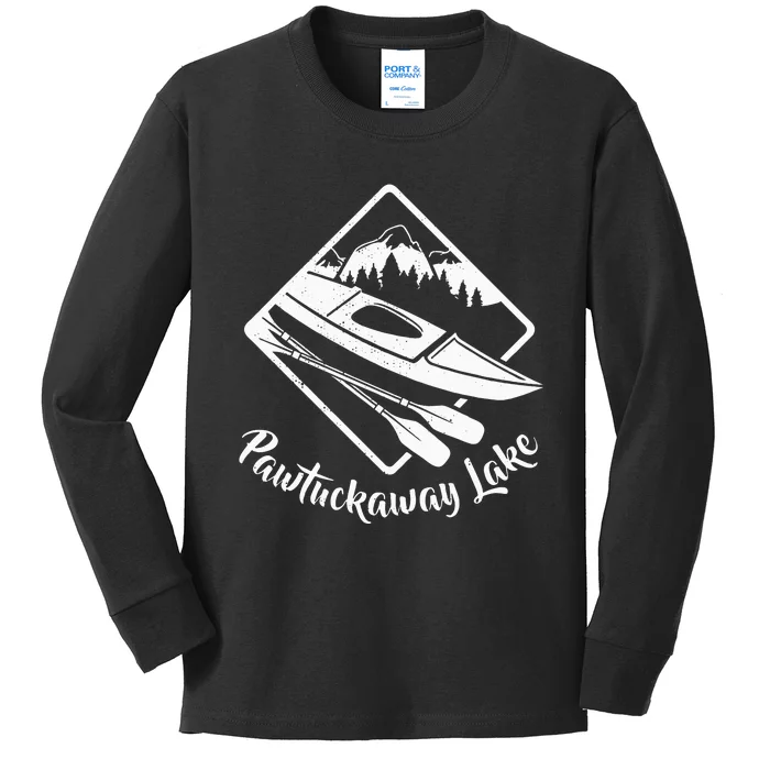 New Hampshire Kayak Pawtuckaway Lake New Hampshire Kayaking Kids Long Sleeve Shirt