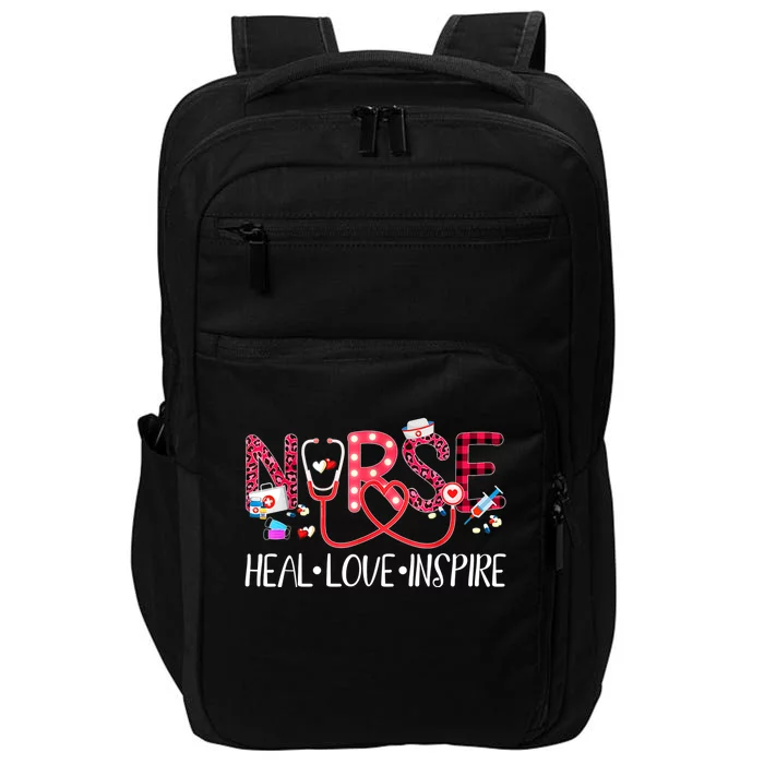 Nurse Heal Love Inspire Funny Gift Impact Tech Backpack