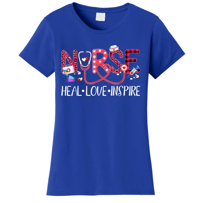 Nurse Heal Love Inspire Funny Gift Women's T-Shirt