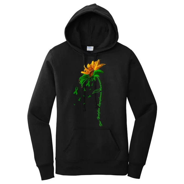 Non Hodgkin's Lymphoma Awareness Sunflower Women's Pullover Hoodie