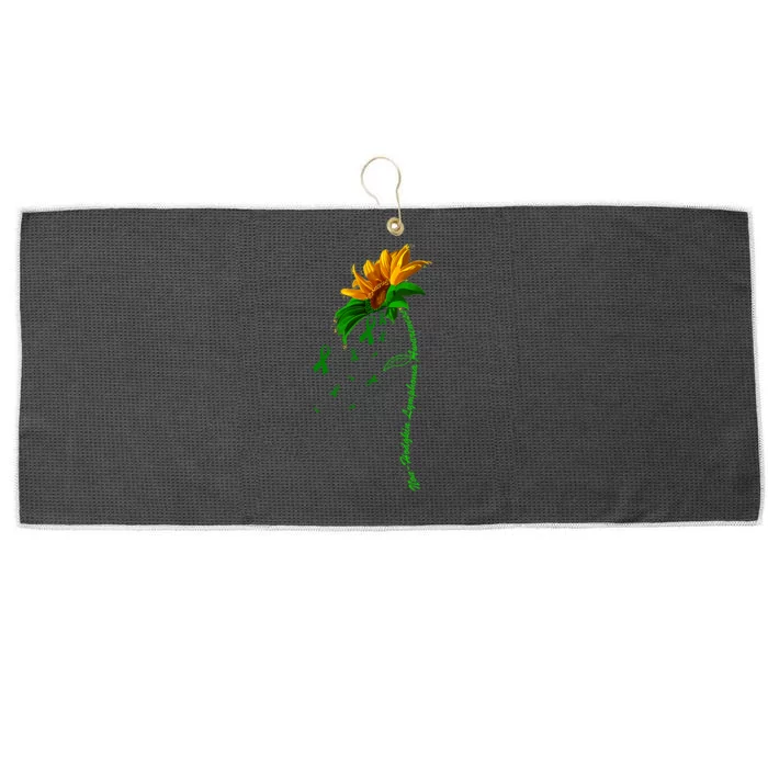 Non Hodgkin's Lymphoma Awareness Sunflower Large Microfiber Waffle Golf Towel