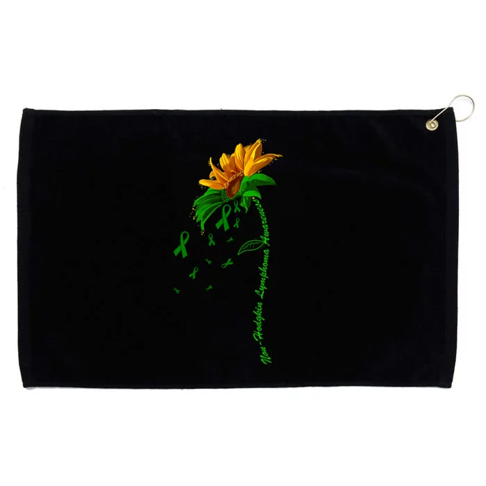 Non Hodgkin's Lymphoma Awareness Sunflower Grommeted Golf Towel