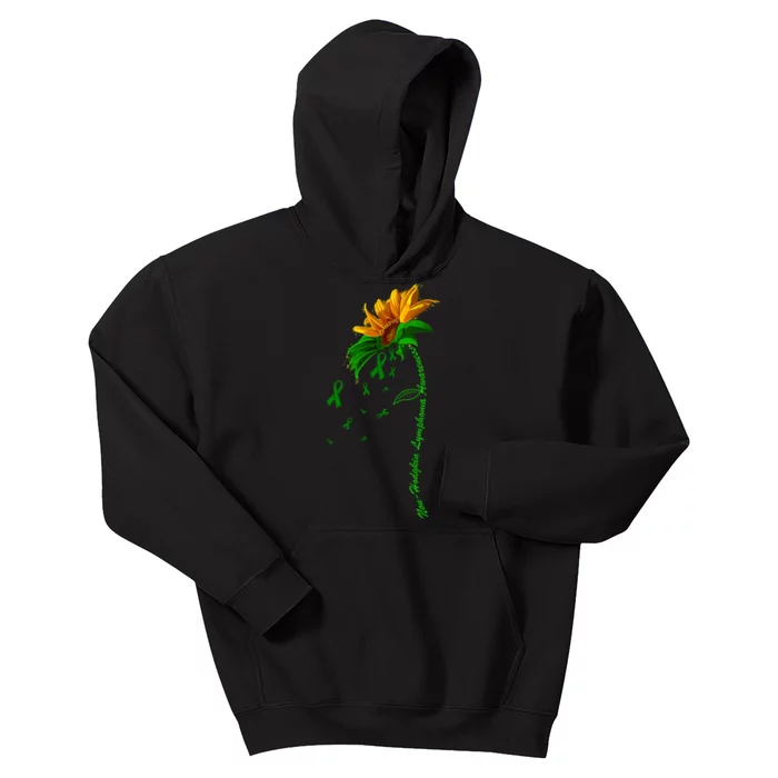 Non Hodgkin's Lymphoma Awareness Sunflower Kids Hoodie