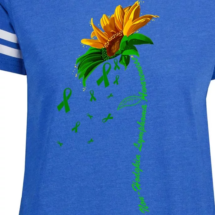 Non Hodgkin's Lymphoma Awareness Sunflower Enza Ladies Jersey Football T-Shirt