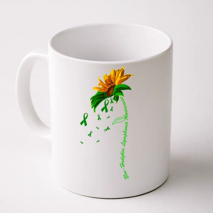 Non Hodgkin's Lymphoma Awareness Sunflower Front & Back Coffee Mug