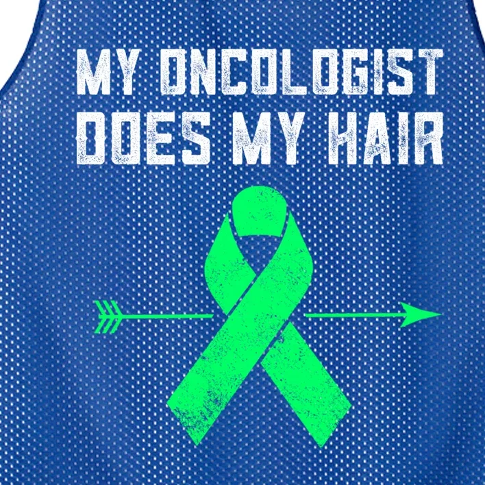 Non Hodgkins Lymphoma Support My Oncologist Does My Hair Funny Gift Mesh Reversible Basketball Jersey Tank