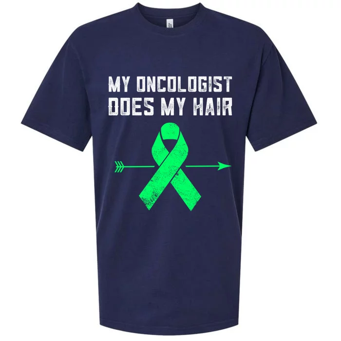 Non Hodgkins Lymphoma Support My Oncologist Does My Hair Funny Gift Sueded Cloud Jersey T-Shirt