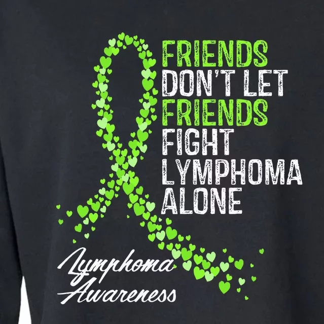 Non Hodgkins Lymphoma Awareness Cancer Fighter Support Cropped Pullover Crew