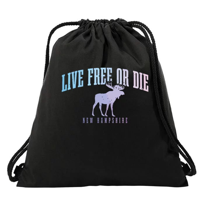 New Hampshire Live Free Or Die Pride Vintage Drawstring Bag