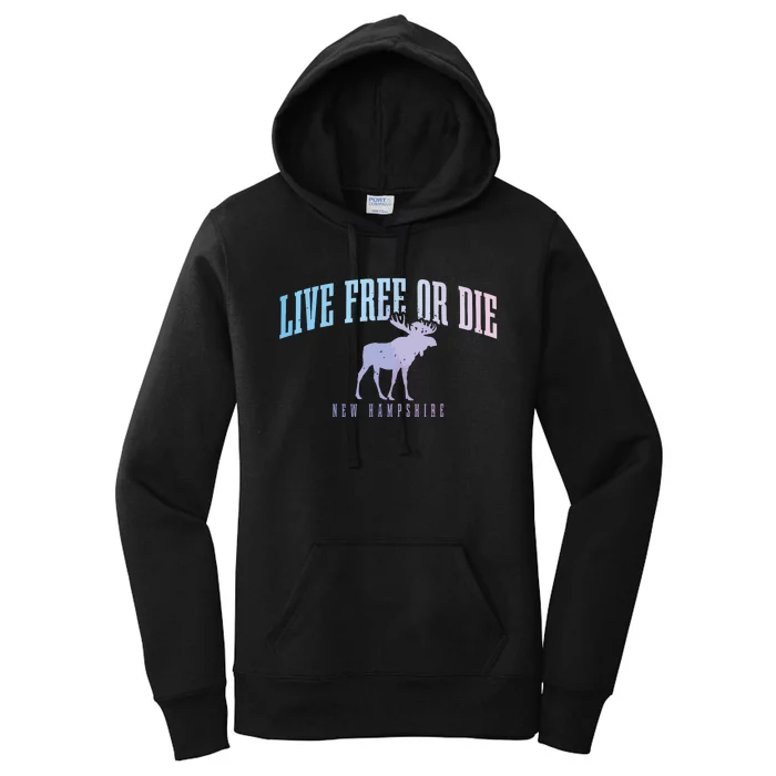 New Hampshire Live Free Or Die Pride Vintage Women's Pullover Hoodie