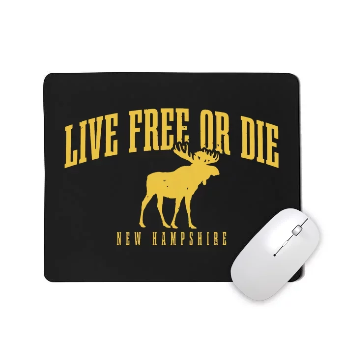 New Hampshire Live Free Or Die Pride Vintage Mousepad