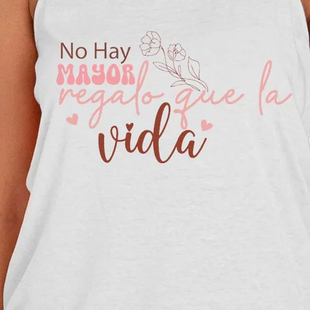 No Hay Mayor Regalo Que La Vida Women's Knotted Racerback Tank