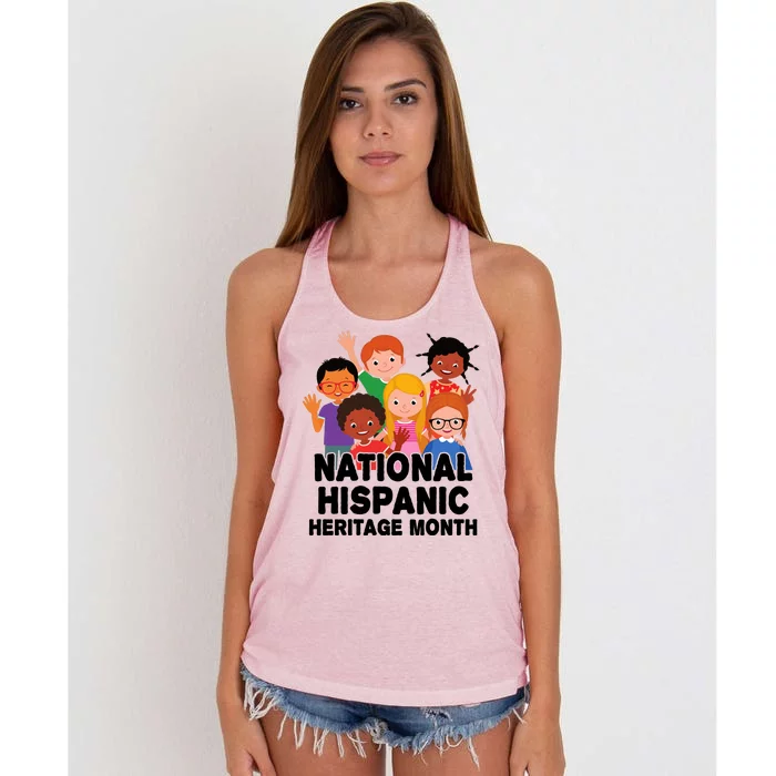 National Hispanic Month Celebration Women's Knotted Racerback Tank