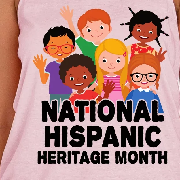 National Hispanic Month Celebration Women's Knotted Racerback Tank