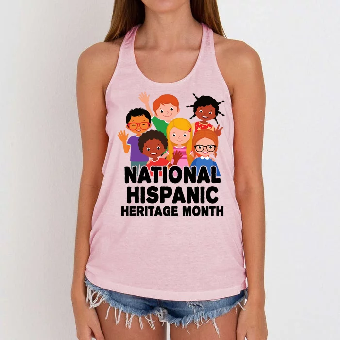 National Hispanic Month Celebration Women's Knotted Racerback Tank