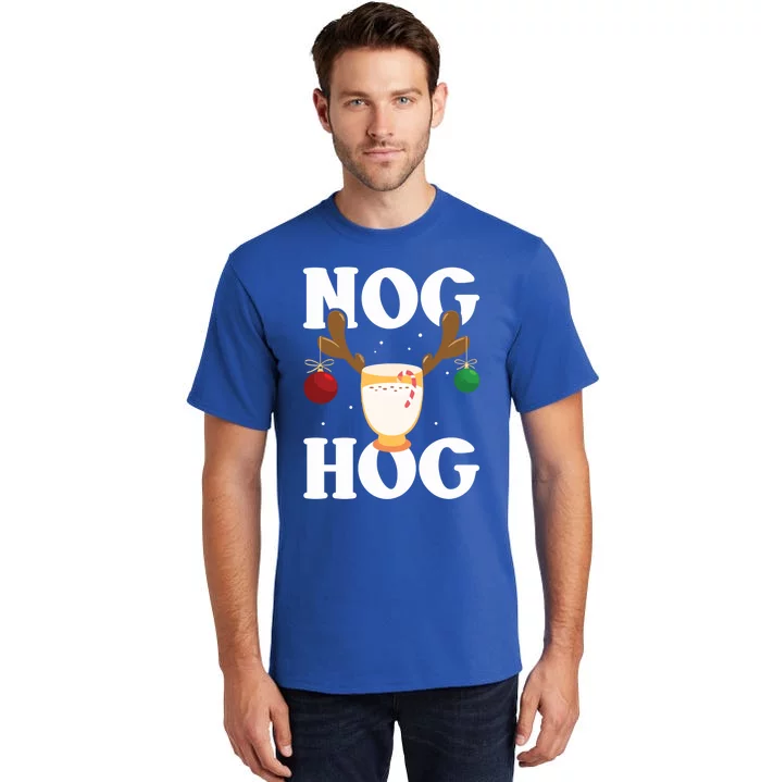 Nog Hog Meaningful Gift National Eggnog Day Meaningful Gift Egg Nog Christmas Ho Tall T-Shirt