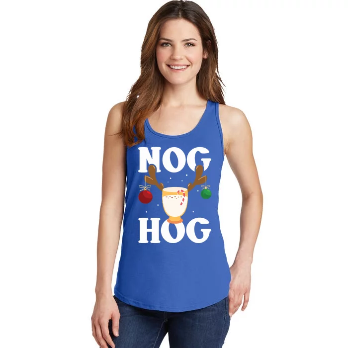 Nog Hog Meaningful Gift National Eggnog Day Meaningful Gift Egg Nog Christmas Ho Ladies Essential Tank