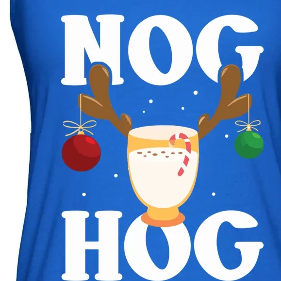 Nog Hog Meaningful Gift National Eggnog Day Meaningful Gift Egg Nog Christmas Ho Ladies Essential Flowy Tank