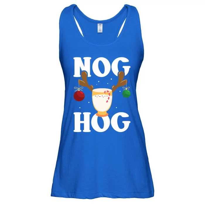 Nog Hog Meaningful Gift National Eggnog Day Meaningful Gift Egg Nog Christmas Ho Ladies Essential Flowy Tank