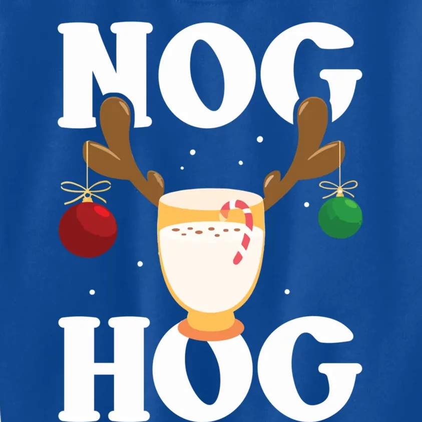 Nog Hog Meaningful Gift National Eggnog Day Meaningful Gift Egg Nog Christmas Ho Kids Sweatshirt