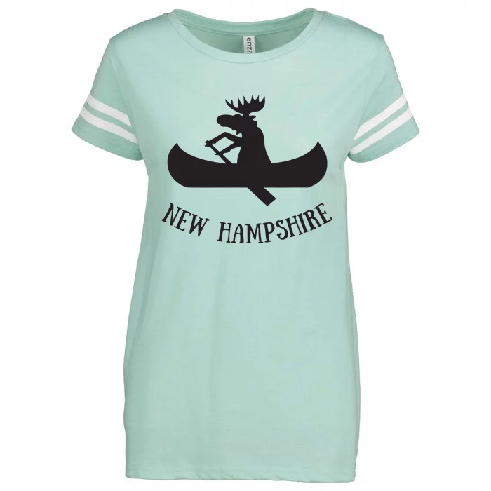 New Hampshire Moose Canoe Vacation Enza Ladies Jersey Football T-Shirt