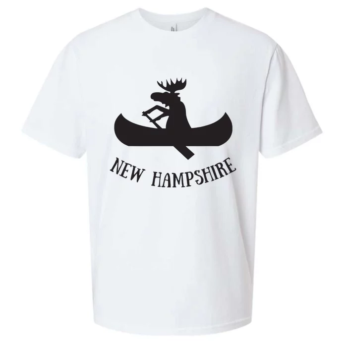 New Hampshire Moose Canoe Vacation Sueded Cloud Jersey T-Shirt