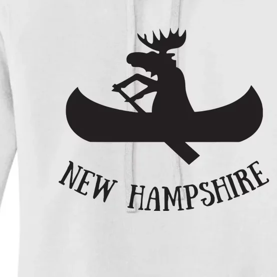 New Hampshire Moose Canoe Vacation Women's Pullover Hoodie