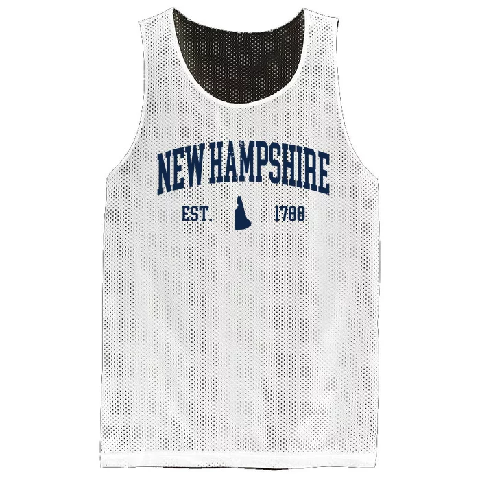 New Hampshire Map 1788 Vintage Souvenirs New Hampshire Mesh Reversible Basketball Jersey Tank