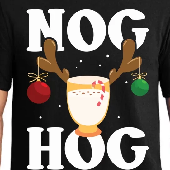 Nog Hog National Eggnog Day Egg Nog Christmas Holiday Gift Pajama Set