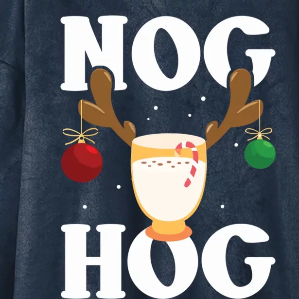 Nog Hog National Eggnog Day Egg Nog Christmas Holiday Gift Hooded Wearable Blanket