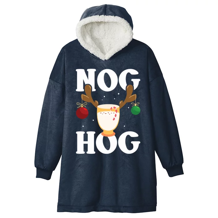 Nog Hog National Eggnog Day Egg Nog Christmas Holiday Gift Hooded Wearable Blanket