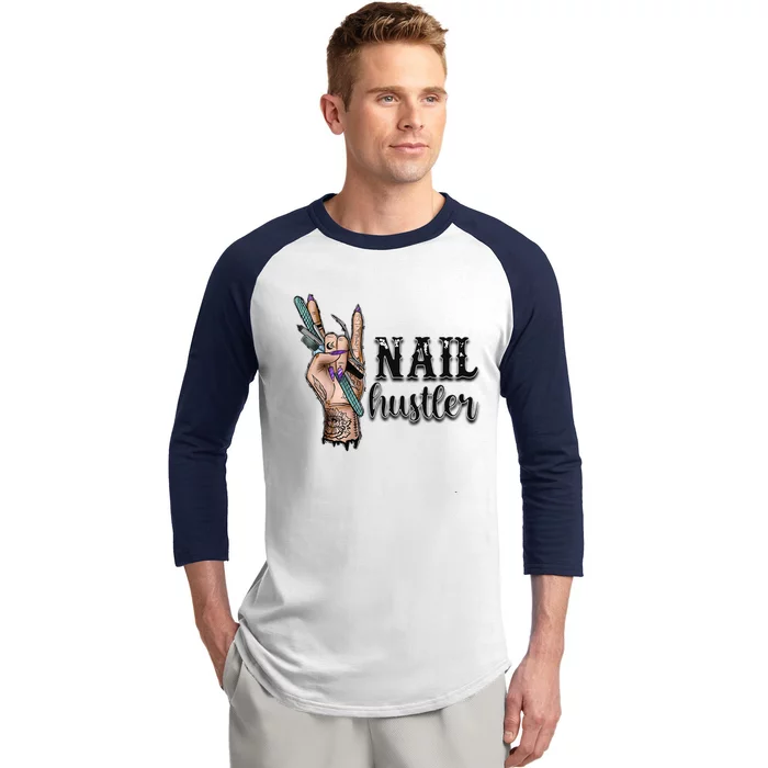 Nail Hustler Nail Technician Baseball Sleeve Shirt