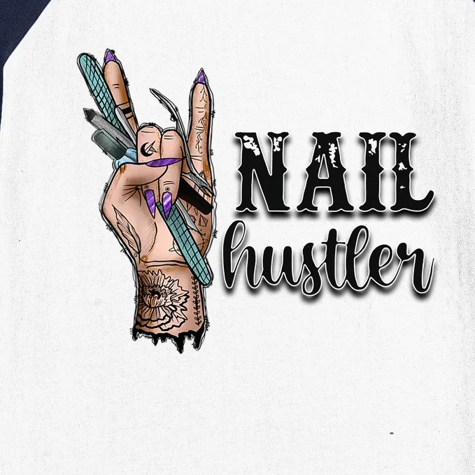 Nail Hustler Nail Technician Baseball Sleeve Shirt