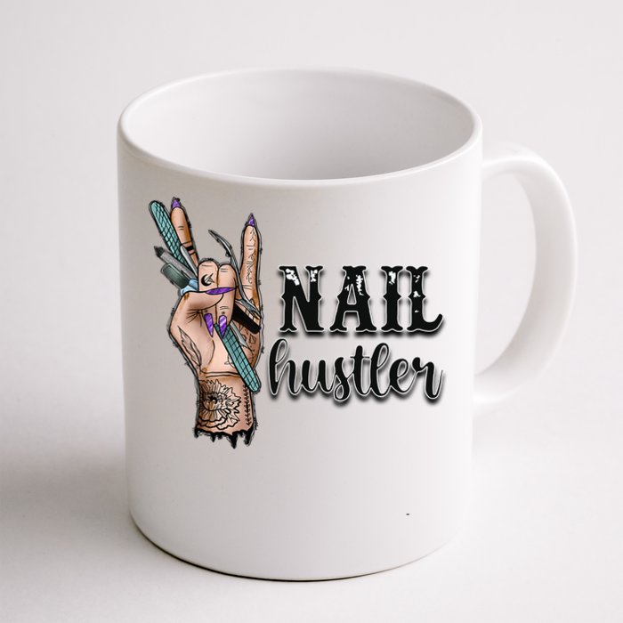 Nail Hustler Nail Technician Front & Back Coffee Mug