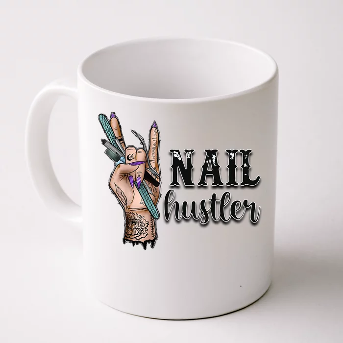 Nail Hustler Nail Technician Front & Back Coffee Mug