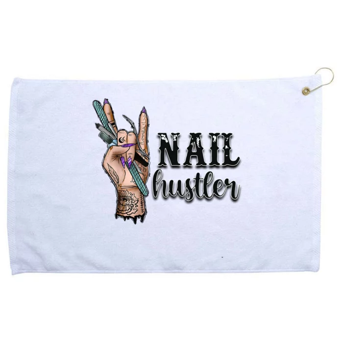 Nail Hustler Nail Technician Grommeted Golf Towel