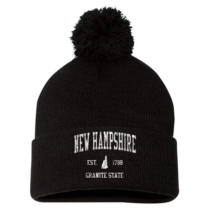 New Hampshire Pom Pom 12in Knit Beanie