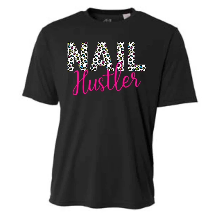 Nail Hustler Nail Tech Techniques Nail Boss Nail Polish Art Cooling Performance Crew T-Shirt