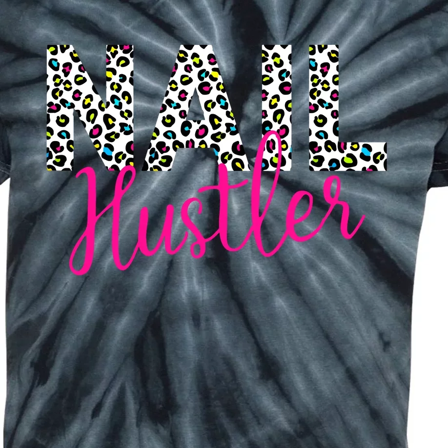 Nail Hustler Nail Tech Techniques Nail Boss Nail Polish Art Kids Tie-Dye T-Shirt