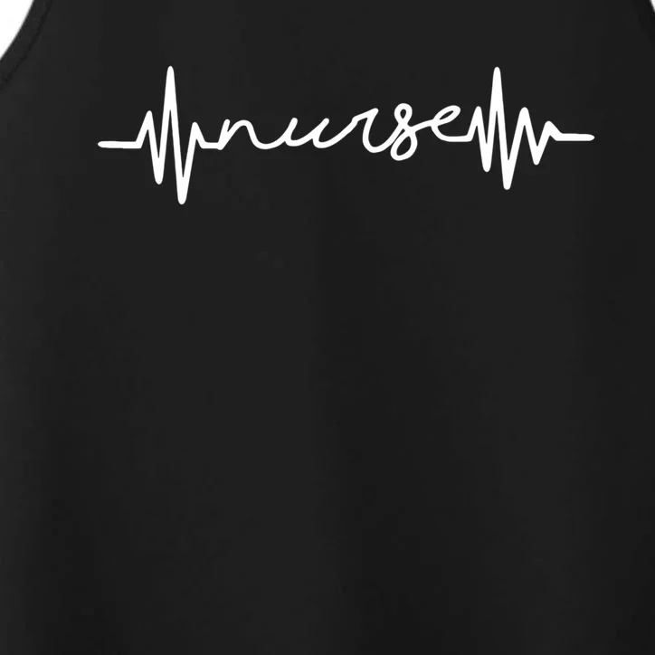 Nurse Heartbeat Nursery Gift Performance Tank