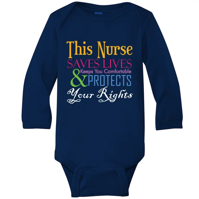 Nurse Hero Novelty Gift Baby Long Sleeve Bodysuit